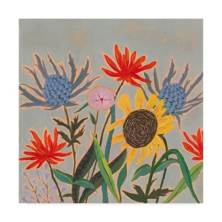 Victoria Borges 'Thistle Bouquet Ii' Canvas Art,18x18